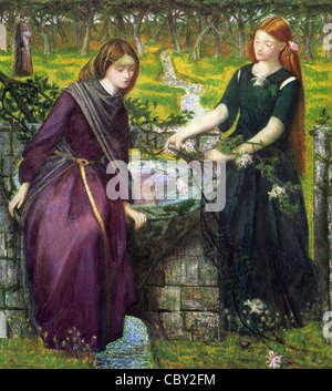 Dante Gabriel Rossetti Vision von Rachel und Lea Stockfoto