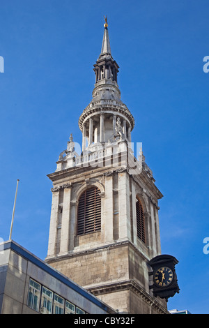 City of London, Cheapside St Mary-le-Bow Dezember 2011 Stockfoto