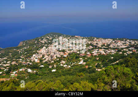 Panorama Ansicht Luftbild Anacapri Capri Italien Stockfoto