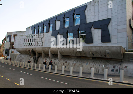 Schottisches Parlament, Innenkammer schottischen diskutieren MSPs, Edinburgh, Schottland Stockfoto