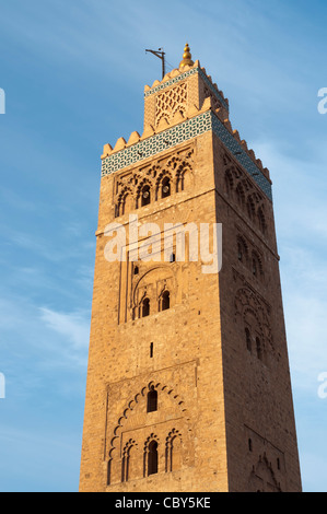 Minarett der Koutoubia-Moschee in Marrakesch, Marokko Stockfoto