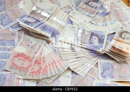 UK-Pfund-Banknoten Stockfoto