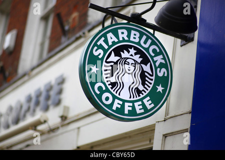 Starbucks Kaffee Zeichen Stockfoto