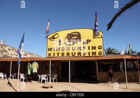 Rene Egli Windsurf Center auf der Kanarischen Insel Fuerteventura, Spanien. Stockfoto