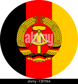 Logo der Landstreitkräfte der nationalen Volksarmee Armee NVA der DDR. Stockfoto