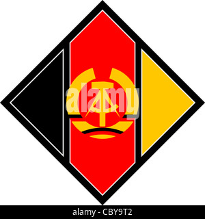 Staatswappen der Luftstreitkräfte der nationalen Volksarmee Armee NVA der DDR. Stockfoto