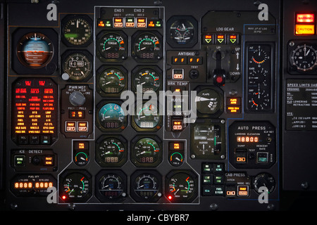 Control-Panel in einem Flugzeug-cockpit Stockfoto