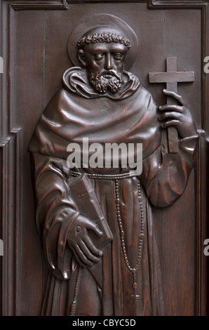 Detail von der Tür des St. Jacob Church (aka St. James Church), Malá Štupartská, Prag, Tschechische Republik Stockfoto