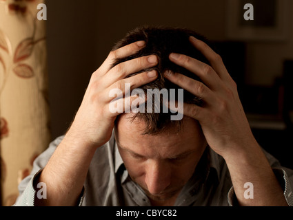 Besorgt männlich Stockfoto