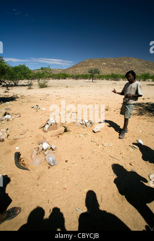 Himba Grabstätte - Orupembe Conservancy - Kaokoland, Namibia Stockfoto