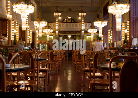 Kavárna Obecní Dům (Gemeindehaus), Náměstí Republiky, Prag, Tschechische Republik Stockfoto