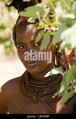 Himba Frau - Damaraland, Kunene Region - Namibia, Afrika Stockfoto