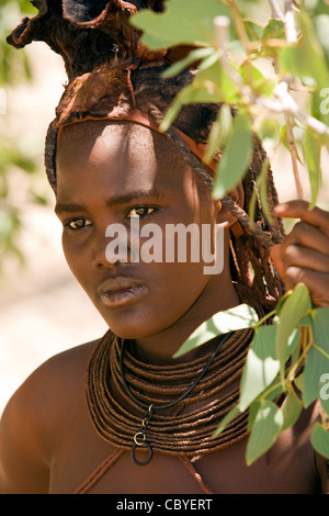 Himba Frau - Damaraland, Kunene Region - Namibia, Afrika Stockfoto