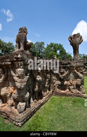 Terrasse des Lepra-Königs. Angkor. Kambodscha Stockfoto
