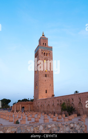 Koutoubia Moschee in Marrakesch, Marokko Stockfoto