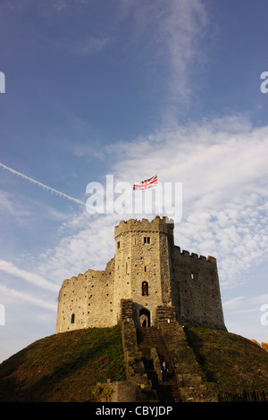 Cardiff Norman Bergfried, Cardiff South Wales UK Stockfoto