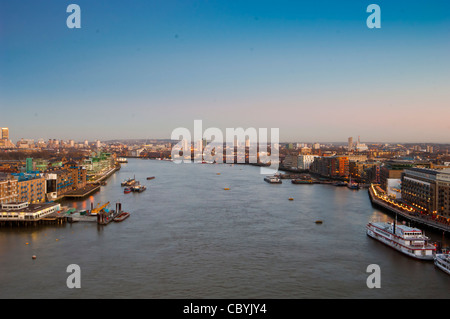 London, gedreht von oben auf den Turm Bridege, London, England, uk, Europa Stockfoto