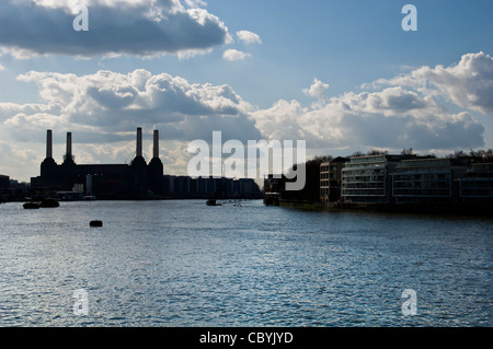 Battersea Power Station, Themse, London, England, uk, Europa Stockfoto