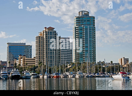 Skyline von Saint Petersburg, FL am Wasser, 2012 Stockfoto