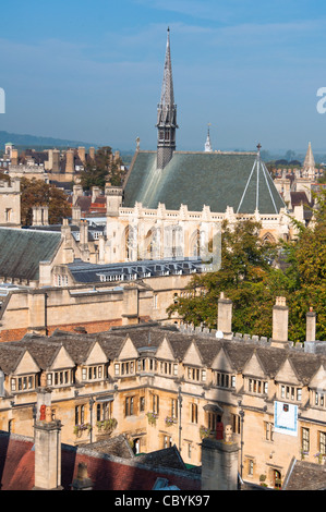 Exeter College und Kapelle in Oxford, England. Stockfoto