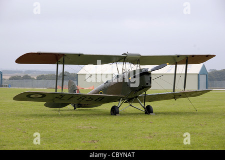 de Havilland DH-82B Bienenkönigin (LF858, G-BLUZ) an der 2008 Tag der offenen Tür, Kemble Flughafen, Gloucestershire, England. Stockfoto