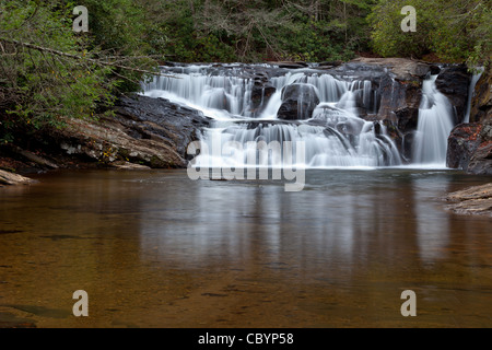 Dick's Creek Falls in Lumpkin County, GA Stockfoto