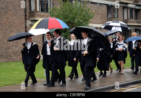 Absolventen an der Universität Cambridge Graduation Day 2007. Stockfoto