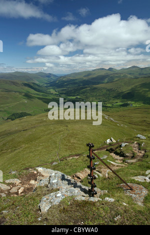 Blick nach unten Glen Lyon von Stuchd ein Lochain Stockfoto