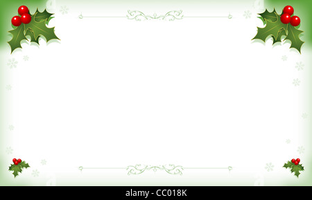 Illustration von Holly Hintergrund für Weihnachten und frohes neues Jahr-Feier Stockfoto