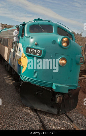 Motor 1512 der Verde Canyon Railroad in Clarkdale, Arizona, USA Stockfoto