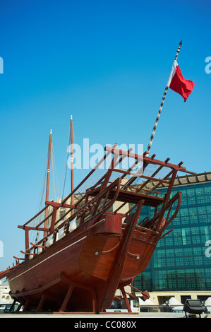 Traditionellen Dhau außerhalb Museum Al Fahidi Fort Bur Dubai Viertel von Dubai VAE Stockfoto