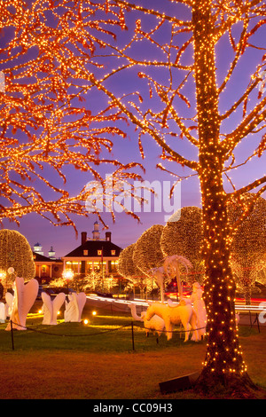 Weihnachtsschmuck und Lichter im Opryland Hotel, Nashville Tennessee USA Stockfoto