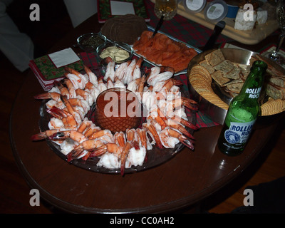 Snacks an der Weihnachtsfeier, New York City Stockfoto