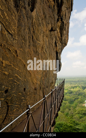 Der Weg an die Spitze von Sigiriya (Lion es Rock), Sri Lanka Stockfoto