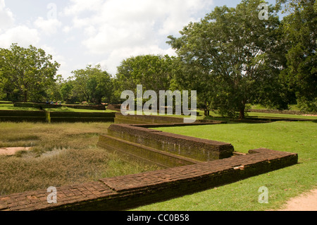 Die Gärten von Sigiriya (Lion es Rock), Sri Lanka Stockfoto