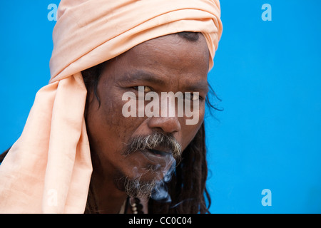 Sadhu, Wandermönch in Pushkar - Rajasthan, Indien Stockfoto