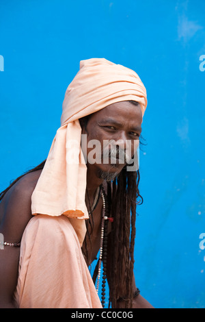 Sadhu, Wandermönch in Pushkar - Rajasthan, Indien Stockfoto