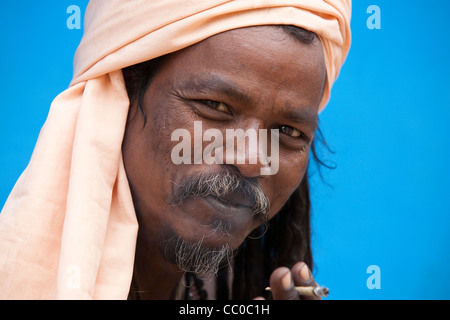 Sadhu, Wandermönch in Pushkar - Rajasthan, Indien Stockfoto