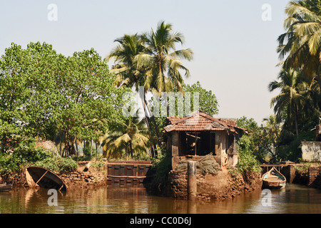 Schleuse am Amona Steg, Nord-Goa Stockfoto