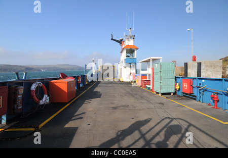 Loading Ramp Deck von Islay, Jura Auto Fähre in der schottischen Islandss Port Askaig auf Islay Feolin Jura Stockfoto