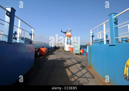 Loading Ramp Deck von Islay, Jura Auto Fähre in der schottischen Islandss Port Askaig auf Islay Feolin Jura Stockfoto