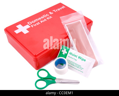 Erste Hilfe Set Stockfoto