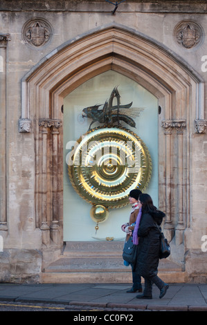 Heuschrecke oder Fronleichnam Clock, Kings Parade, Cambridge UK Stockfoto