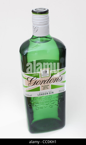 Gordons Gin mit limitierter Auflage Union Jack Aufkleber. Stockfoto