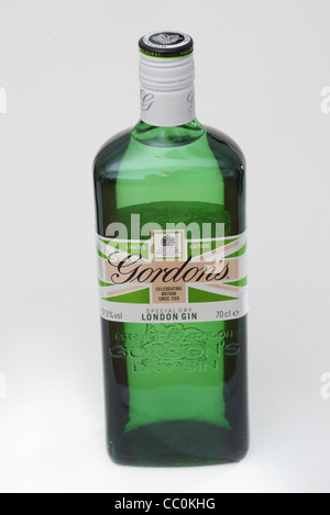 Gordons Gin mit limitierter Auflage Union Jack Aufkleber. Stockfoto