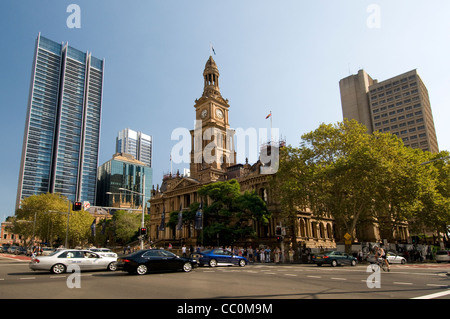 Sydney Town Hall in der George Street, Sydney, New South Wales, Australien Stockfoto