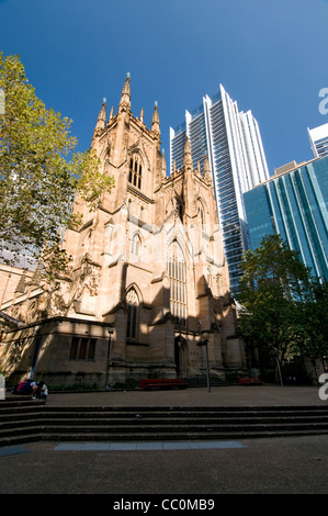 St. Andrews Cathedral in George Street, Sydney, New South Wales, Australien Stockfoto