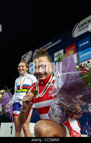 Straßen-Radrennen in der Weltmeisterschaft 2011 in Rudersdal Dänemark. Frauen-Junioren Stockfoto