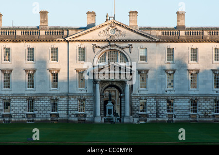 Kings College der Universität Cambridge im Abendlicht. Cambridgeshire, England. Stockfoto