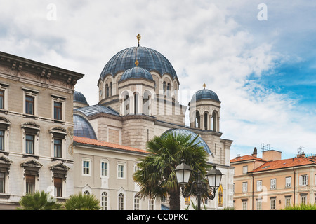 Santissima Trinita und San Spiridione oder San Spiridione ist eine serbisch-orthodoxe Kirche in Triest, Friaul-Julisch Venetien, Italien Stockfoto